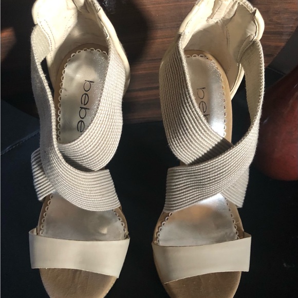 Beige BEBE heels! - Picture 3 of 4